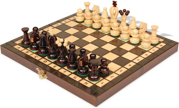 Image of ID 1335601684 Small Kings Folding Chess Set - Brown