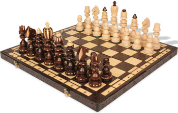 Image of ID 1335601690 Roman Folding Chess Set - Brown