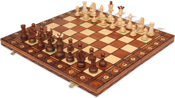 Image of ID 1335601695 Senator Traditional Folding Chess Set - Brown