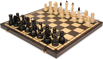 Image of ID 1335601698 Classic Traditional Folding Chess Set - Brown