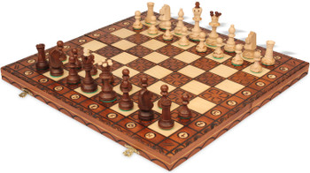 Image of ID 1335601705 Junior Traditional Folding Chess Set - Brown