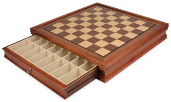 Image of ID 1346172714 Deluxe Two-Drawer Walnut Chess Case - 17" Squares