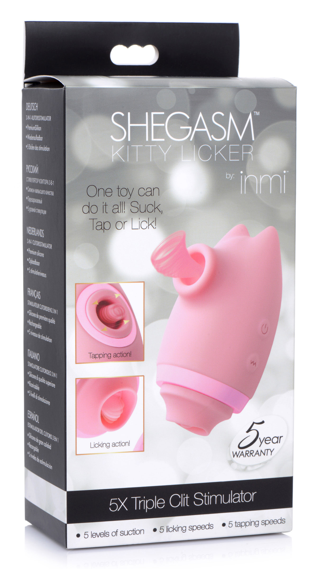 Image of ID 1347766455 Shegasm Kitty Licker 5x Triple Clit Stimulator - Pink