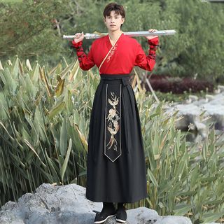 Image of ID 1348896111 Traditional Chinese Phoenix Embroidered Costume Set