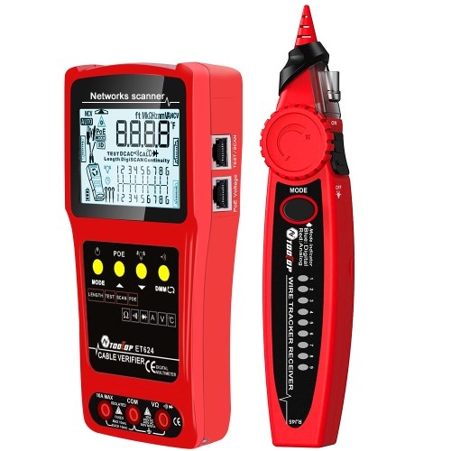 Image of ID 1352894317 Portable 2in1 Network Cable Finder Multifunctional Cable Tester Multimeter with LCD Display ET624