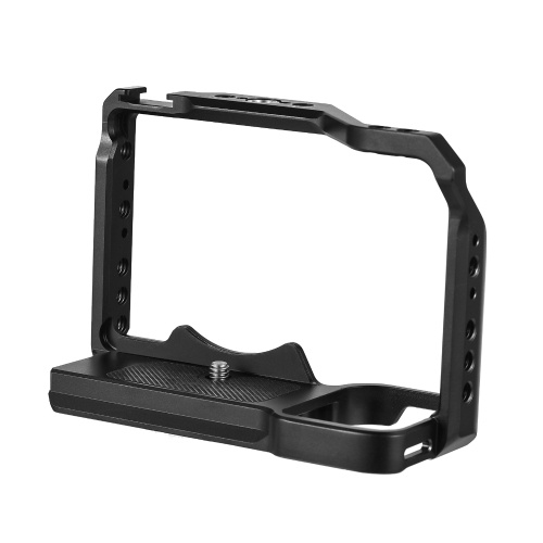 Image of ID 1352894504 Andoer Camera Cage Aluminum Alloy Camera Video Cage with Cold Shoe Mounts Numerous 1/4 Inch Threads Replacement for Sony ZV-E1 Camera