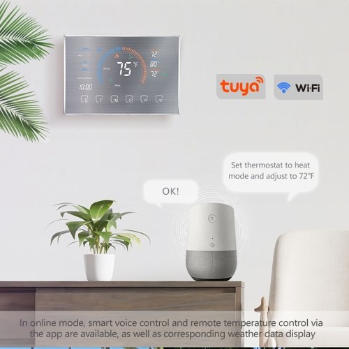 Image of ID 1352894518 WiFi Smart Heat Pump Room Thermostat Temperature Controller 48 Inch Color LCD Screen Programmable Touch Control (With WiFi)