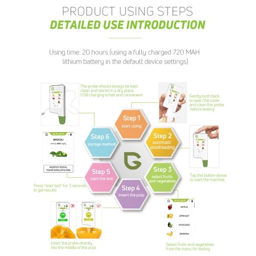 Image of ID 1352894564 Greentest-ECO6 Home Kitchen Nitrate Tester Upgrade Radiation Water Quality Detector with Capacitive Screen BT Function and Mpbilephone APP Control