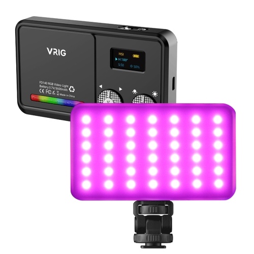 Image of ID 1352895025 VRIG FD140 Portable RGB Fill Light On-camera LED Video Light Photography Light Panel