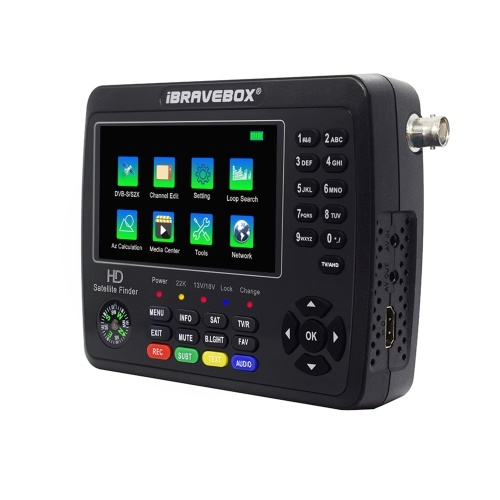 Image of ID 1352895085 iBRAVEBOX  V10 Finder Max+ HD Satellite TV Signal Finder DVB-S/S2/S2X Digital Handheld Signal Meter Satellite Finder H265 43Inch LCD for Adjusting Sat Dish
