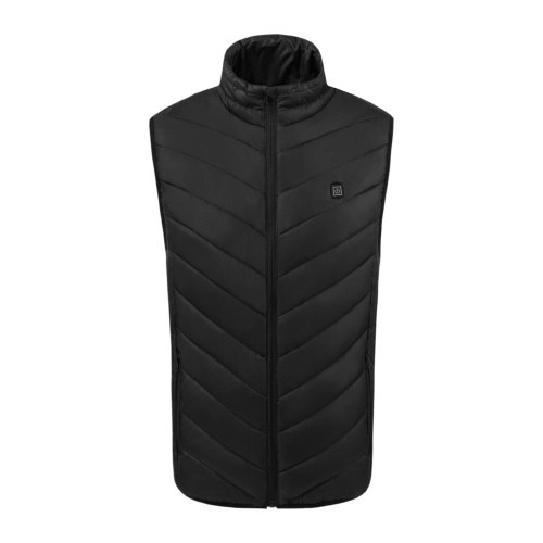 Image of ID 1352895306 Mens Heated Vest with Stand-up Collar Carbon Fiber Electric Heated Vest with Four Heating Zones Constant Temperature Heating Clothing