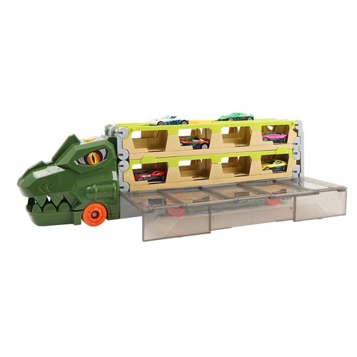 Image of ID 1352895668 2-in-1 Foldable Deformation Ejection Race Track Storage Truck with 6 Mini Alloy Toy Cars