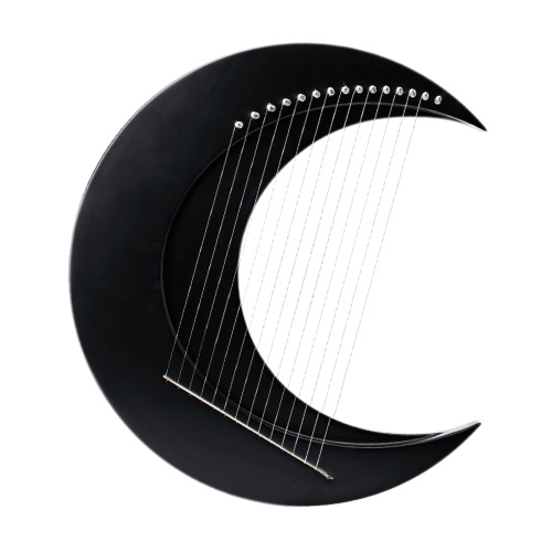 Image of ID 1352895676 15-string Crescent Moon Type Lyre C Key Harp Portable Lyre