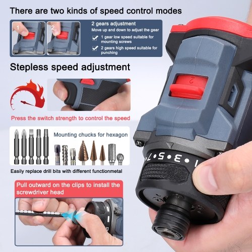 Image of ID 1352896042 168V Multi-function Electric Screwdriver 45Nm Torque Brushless Motor Practical Screw Driver for Home Appliances Furniture Installation Automotive Electronics Repairing