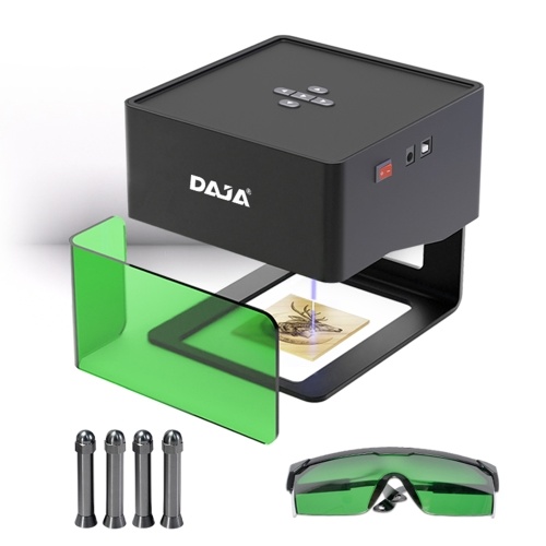 Image of ID 1352896806 Portable DAJA DJ6 3W Laser Engraver with 4Pcs Raised Columns + Goggles 80x80mm Carving Area