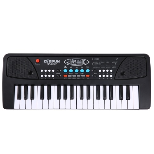 Image of ID 1352897064 BIGFUN 37 Keys USB Electronic Organ Kids Electric Piano with Microphone Black Digital Music Electronic Keyboard