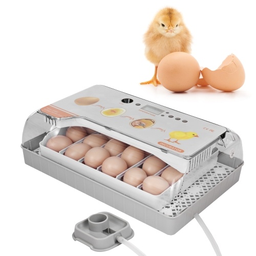 Image of ID 1352897123 Digital Egg Incubator 20 Eggs Poultry Hatcher with Auto Egg Turning Temperature Control LED Light Temperature Humidity Alarm Incubator for Chicken Ducks Birds Eggs