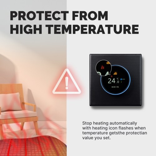 Image of ID 1352897596 Tuya Wifi Digital Display Intelligent Knob Temperature Controller Multifunctional Water Floor Heating Thermostat Compatible with Alexa and Google Assistant