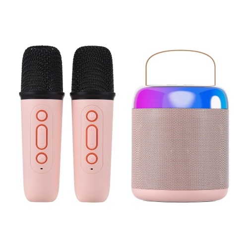 Image of ID 1352897712 Portable Microphone & Sound Box Set Mini Karaoke Machine BT Speaker with 2 Microphones