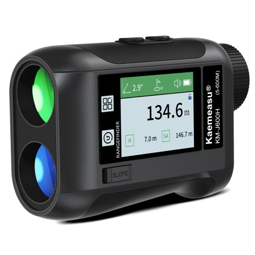 Image of ID 1352898046 600M/800M/1200M/1500M Golf Rangefinder Distance Meter with LCD Touch Screen 65X Magnification USB Rechargeable Range Finder with Speaker Slope Function Flagpole Locking