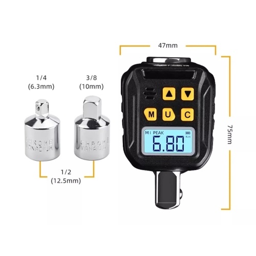 Image of ID 1356258382 Digital Torque Meter Digital Backlight Display Wrench Torque Tester Two Working Modes Adjustable Four Units Switchable with Sound Light Alarm Function (10-200Nm ATE-200)