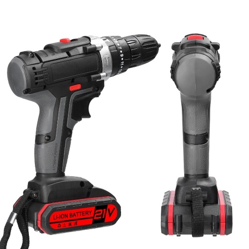 Image of ID 1356258438 Household 3in1 Multifuctional Electric Drill Handheld Lithium Screwdriver 21V Impact Drill Brushed Motor 2 Speeds Control Stepless Speed Regulation Rotation Ways Adjustment 25 Gears of Torques Adjustable Utility Power Tool