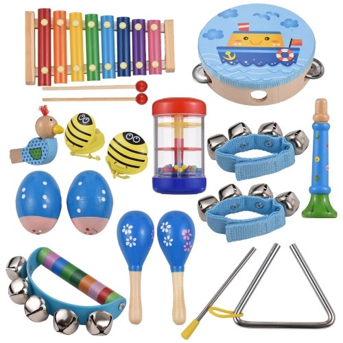 Image of ID 1356258842 Wooden Percussion Instruments Set with Storage Bag Percussion Accessories