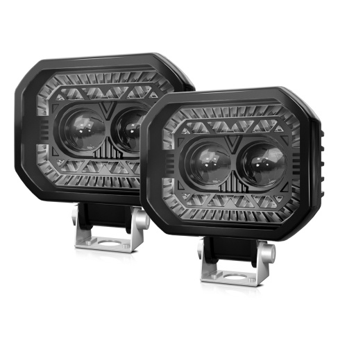 Image of ID 1356258893 2PCS 120W 18000LM Super Bright Spot Driving Lights Waterproof Fog Lights Square LED Pods for Car Motorcycle SUV ATV Truck