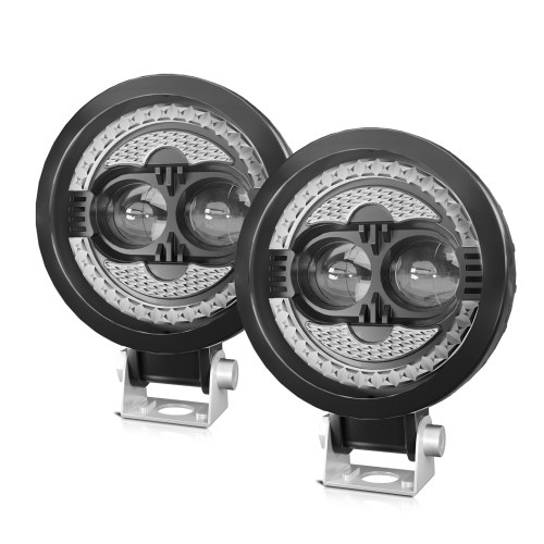 Image of ID 1356258978 2PCS 120W 18000LM Super Bright Spot Driving Lights Waterproof Fog Lights Round LED Pods for Car Motorcycle SUV ATV Truck