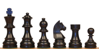 Image of ID 1357832020 The Queen's Gambit Chess Set with Ebonized & Acacia Pieces - 375" King