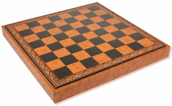 Image of ID 1358781862 Brown & Black Leatherette Chess Case - 2" Squares