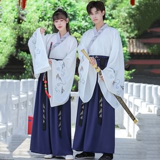 Image of ID 1358797696 Couple Matching Long-Sleeve Embroidered Traditional Chinese Costume Set