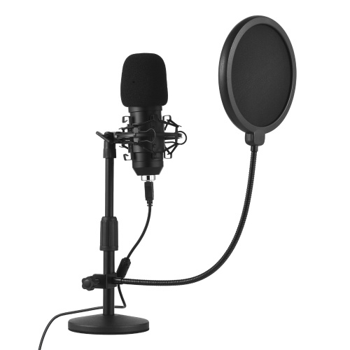 Image of ID 1360780783 USB Microphone Gaming Mic Kit Cardioid Condenser Podcast Microphone with Desktop Stand Shock Mount Spray Prevention Filter Net