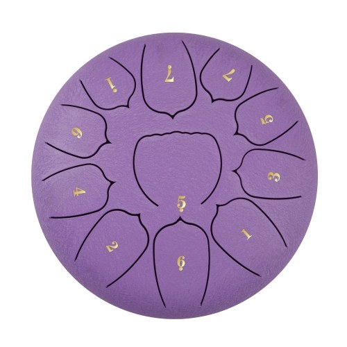 Image of ID 1360780818 6 Inch Steel Tongue Drum 11 Notes Handpan Drum with Drum Mallet Finger Picks