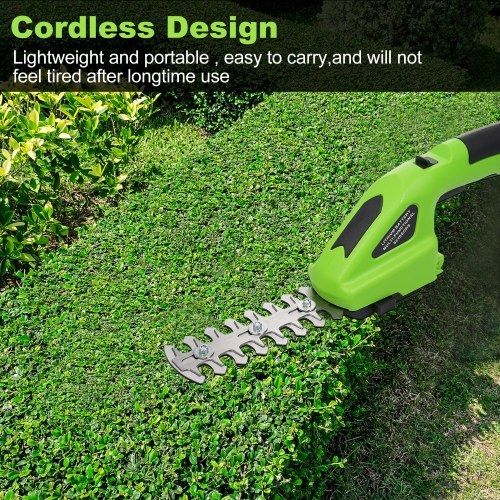 Image of ID 1360780910 Cordless Hedge Trimmer 2-in-1 Handheld Hedge Trimmer 72V Electric Grass Trimmer with USB Charging Cable Lightweight & Portable Grass Shear for Garden Yard Lawn