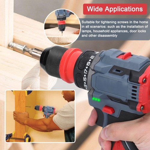 Image of ID 1360780955 168V 2in1 Lithium Drill Electric Screwdriver 45Nm Torque Brushless Motor Practical Screw Driver for Home Appliances Furniture Installation Automotive Electronics Repairing (2 Batteries)