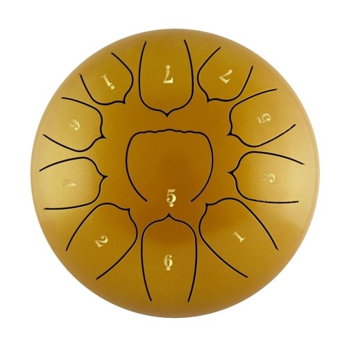 Image of ID 1360781234 6 Inch Steel Tongue Drum 11 Notes Handpan Drum with Drum Mallet Finger Picks