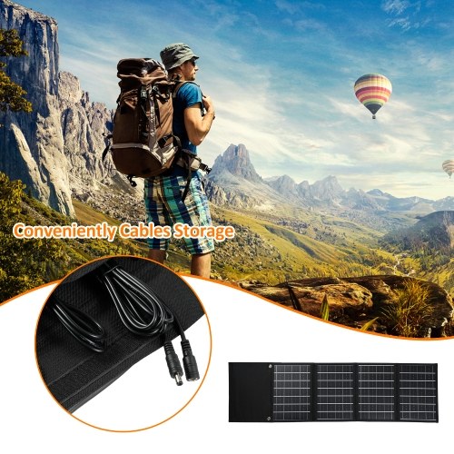 Image of ID 1360781293 4-Fold 30W Solar Panel Folding Bag Dual USB+DC Output Solar Charger Portable Foldable Solar Charging Device Outdoor Portable Power Supply for Outdoor Hiking Climbing Camping Picnic