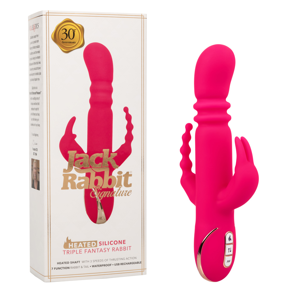 Image of ID 1373900883 Jack Rabbit Signature Heated Silicone Triple  Fantasy Rabbit - Pink