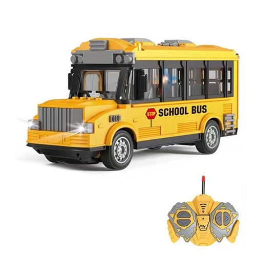 Image of ID 1375547344 1/30 4CH Remote Control School Bus Remote Control Car with Light Music Openable Door Toys