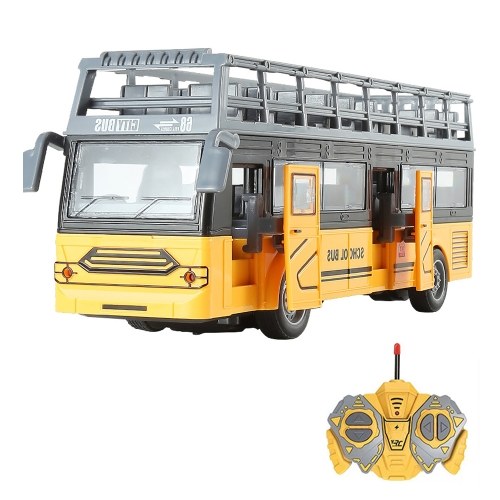Image of ID 1375547696 1/30 4CH Remote Control School Bus Remote Control Car with Light Music Openable Door Toys