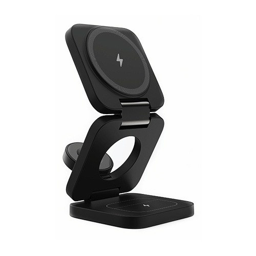 Image of ID 1375547857 KU XIU X55 Fast Wireless Charger 3 in 1 Charging Station Magnetic Foldable Travel Charging Station