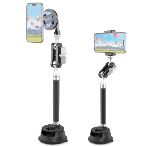Image of ID 1375548035 PULUZ PU273B Suction Cup Phone Mount Suction Cup Mount with Sports Camera Adapter and Phone Clip