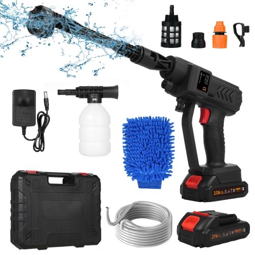 Image of ID 1375548112 Handheld Pressure Washer 21V Car Wash Gun2 pcs Rechargeable 1500*5mah Battery 6in1 Multiple Injection Modes Toolbox Package