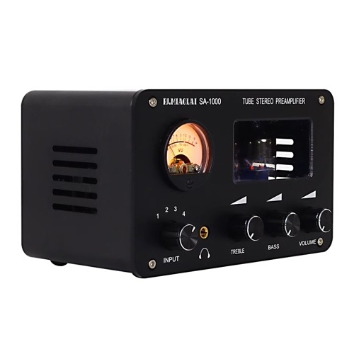 Image of ID 1375548980 SA-1000 Audiophile Tube Preamplifier Audio HiFi Electric Tube Amplifier 4 Inputs 2 Outputs Audio Interfaces Lossless Audio Switching Amplifier Built-in 5532 Chip