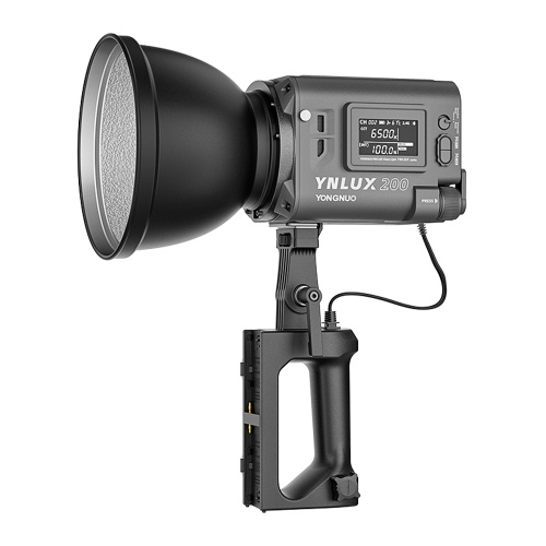 Image of ID 1375549282 YONGNUO YNLUX200 Bi-Color LED Video Light 200W High Power Photography Light with Standard Reflector Battery Handle