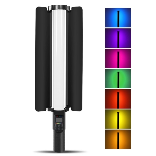 Image of ID 1375549353 Handheld RGB Light Tube LED Video Light Wand with Barndoor 3000K-6500K Dimmable 18 Lighting Effects Built-in Battery for Vlog Live Streaming Product Portrait Photography