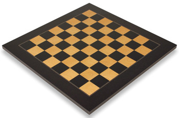 Image of ID 1375710396 Black & Ash Burl High Gloss Deluxe Chess Board 2125" Squares