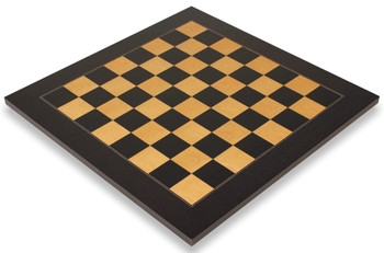 Image of ID 1377679207 Black & Ash Burl High Gloss Deluxe Chess Board 2375" Squares