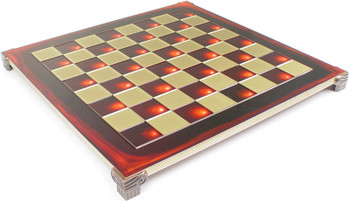 Image of ID 1378432211 Brass & Red Chess Board - 1375" Squares